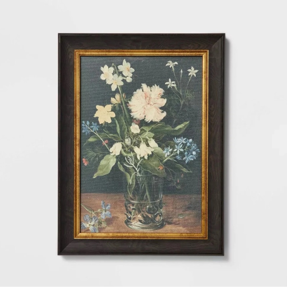 Floral Art Print in Black Frame- Threshold designed by Studio McGee